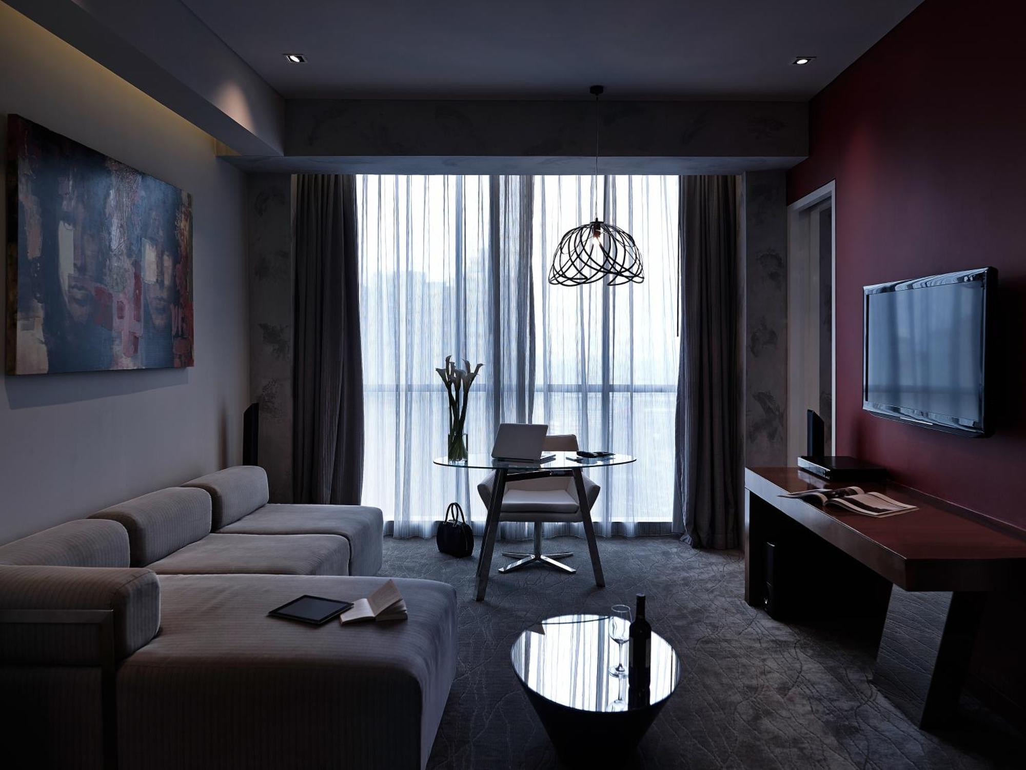 Pullman Jakarta Central Park Екстер'єр фото 3D rendering of a living room
